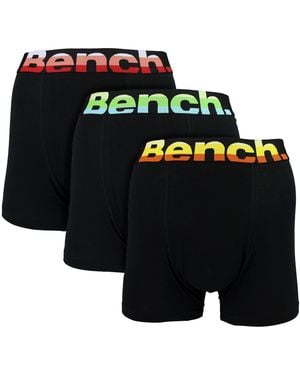 Bench 3 Pack Cotton Boxers Underwear - Black