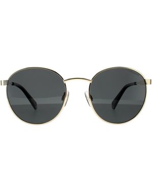 Polaroid Round Polarized Sunglasses Metal - Grey