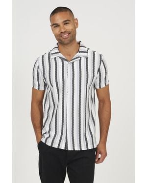 Brave Soul Revere Collar Shirt - White