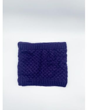 SVNX Fleece Lined Textured Neck Warmer - Blue