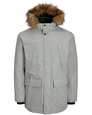 Jack & Jones Great Padded Parka Jacket - Grey