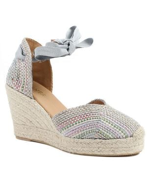 Jones Bootmaker Alyssa Wedge Espadrille Sandals - Grey