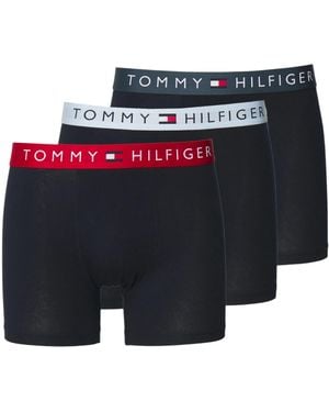 Tommy Hilfiger Underwear 3Pack Th Original Logo Waistband Trunks Soft Boxer - Black