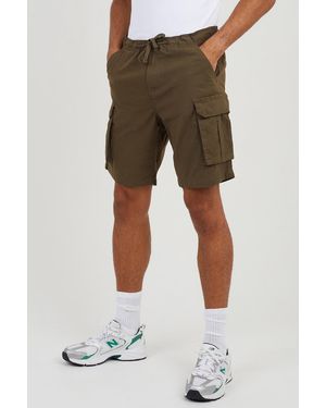 Brave Soul Cargo Drawcord Shorts - Green