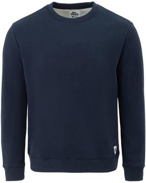Lonsdale London Regular Fit Long Sleeve Crew Neck Sweatshirt - Blue