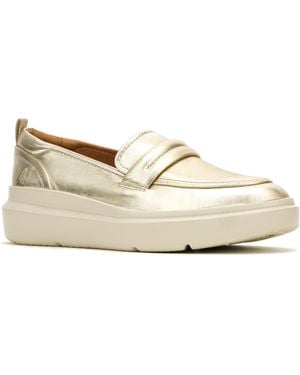 Hush Puppies Joy Penny Slip On Ladies Shoes - White