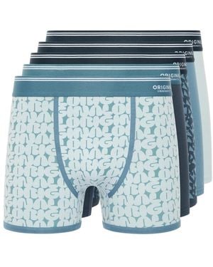 Crosshatch Dringal Boxer Shorts 5Pk - Blue