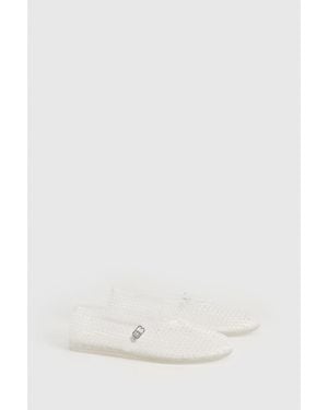 Boohoo Jelly Cut Out Mary Jane Ballet Flats - Multicolour