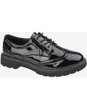 Boulevard Addison Brogue Hi-Shine Shoe - Black