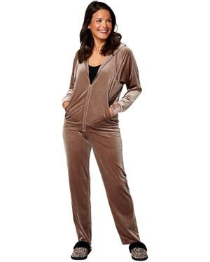 Biba Velours Full Zip Hoodie - Bruin