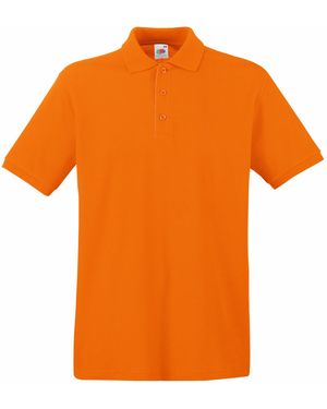 Fruit Of The Loom Premium Short Sleeve Polo Shirt - Orange