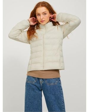 JJXX Solid Patterned Puffer Jacket - White