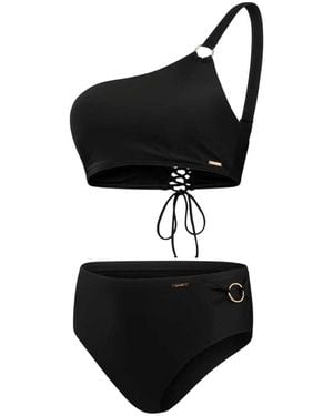 Speedo Asymmetrisch Front Bikini Set - Zwart