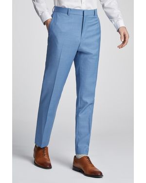 Ted Baker Draco Sharkskin Slim Trousers - Blue