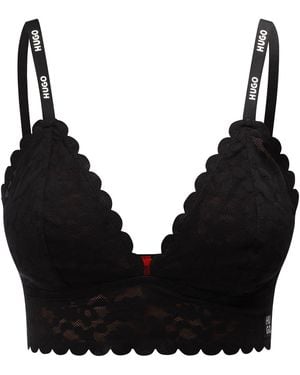 HUGO Triangle Bra - Black