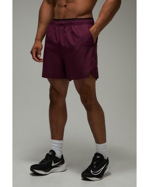 BoohooMAN Active Stretch Woven 5Inch Shorts - Purple