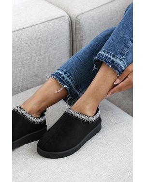 Where's That From Wheres 'Felinia' Embroidery Detail Slip On Ankle Boots - Grey