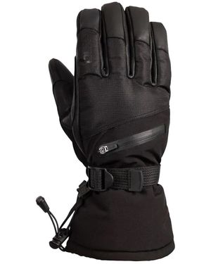 DLX Trespass Volwassen Edonia Lederen Skihandschoenen - Zwart