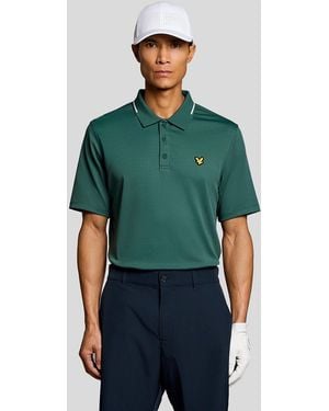 Lyle & Scott Tipped Technical Polo Shirt - Green