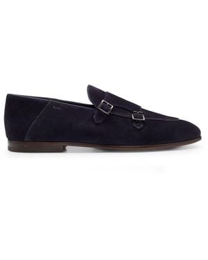 BOSS Alvaro Suede Monk Shoes - Blue