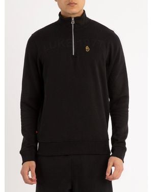 Luke 1977 Sydney 1/4 Zip Sweat - Black