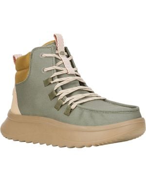 HEYDUDE Wendy Peak Apres Pu Coated Canvas Boots - Grey
