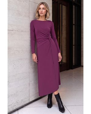 D.u.s.k Gathered Waist Midi Dress - Purple