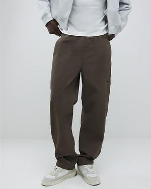 River Island Trousers Loose Fit Pull On Cotton - Grey