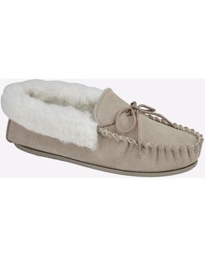 Mokkers Emily Moccasin Slippers - Grey