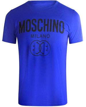 Moschino Double Smiley T-Shirt Cotton - Blue