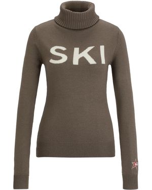 BOSS Turtleneck Long Sleeve Regular Fit Jumper - Brown