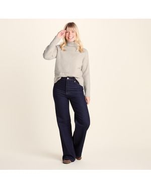 TOG24 Serena Cable Knit Roll Neck Jumper - Blue