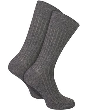 Steve Madden 2 Pairs Organic Cotton Camel Wool Socks - Grey