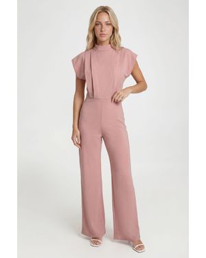Boohoo Tailored Pleat Detail Wide Leg Jumpsuit