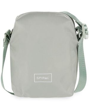 Spiral Accessories Rectangle Cross Body Bag With Hardware - Grey