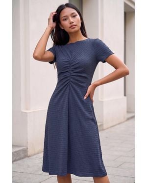 Roman Petite Ruched Dress - Blue