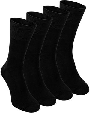 Steve Madden 4 Pairs Bamboo Sensory Socks - Black