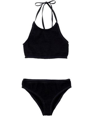 Bottega Veneta Mille Pieghe Tweedelig Badpak - Zwart