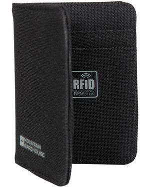 Mountain Warehouse Rfid Card Holder 3 Slot Durable Lightweight Foldable Travel Friendly Wallet - Black