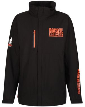 Regatta Solid Patterned Softshell Jacket With Lettering - Black