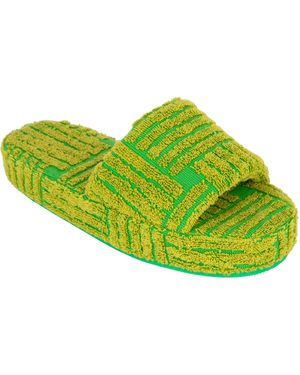 Bottega Veneta Resort Sponge Slides - Green