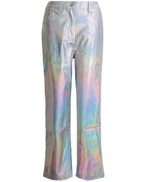 Amy Lynn Amylynn Lupe Patterned Straight Trousers - Blue