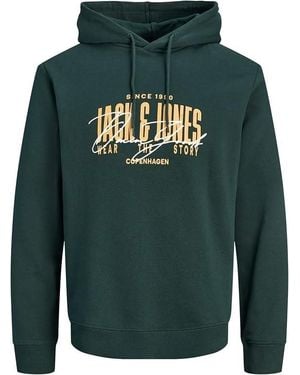Jack & Jones Hoodie Hooded Pullover - Green