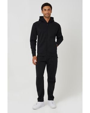 Brave Soul Zip Through Hoodie & Jogger Co-Ord - Black