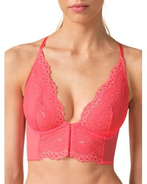 Gossard Superboost Lace Deep V Bralet - Pink