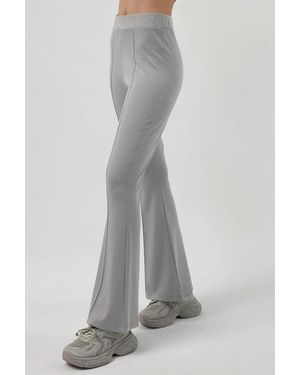 Hiccup Modal Touch Flare Trousers - Grey