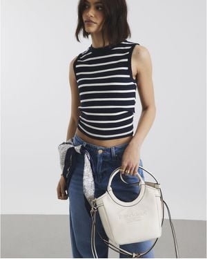 River Island Rounded Handle Tote Bag - Blue