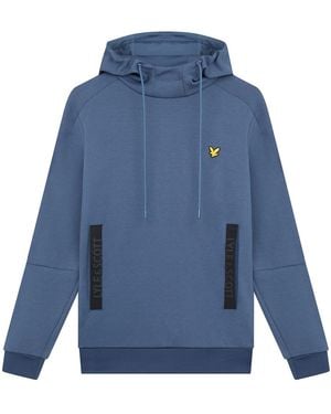 Lyle & Scott And Pocket Branded Sweat Hoodie - Blue