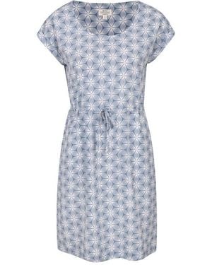 Mountain Warehouse Ladies Mykonos Flower Casual Dress () - Blue