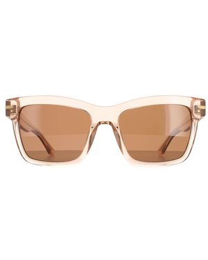 Serengeti Square Champagne Mineral Drivers Polarized Winona - Brown